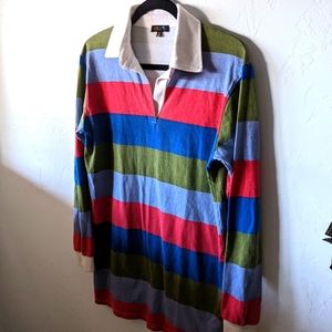 Delia's Striped Polo Dress - Multi - Size Small